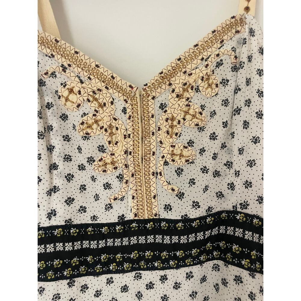 Free People Cream and Black Printed Mini Dress - Picture 6 of 6